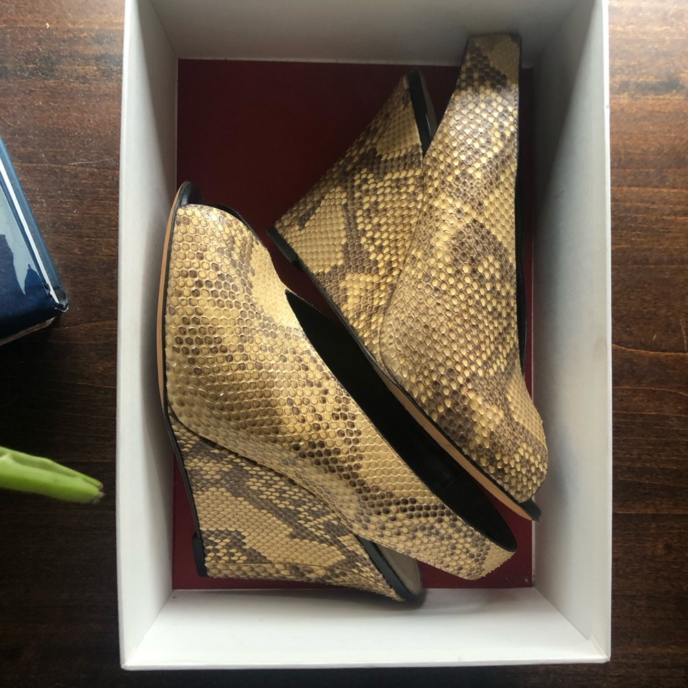 Celine Peep-Toe Wedge Heel In Python - image 2